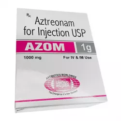 Азтреонам :: Azom ИМПОРТ (Индия) пор. для инъекций 1г 1фл./уп